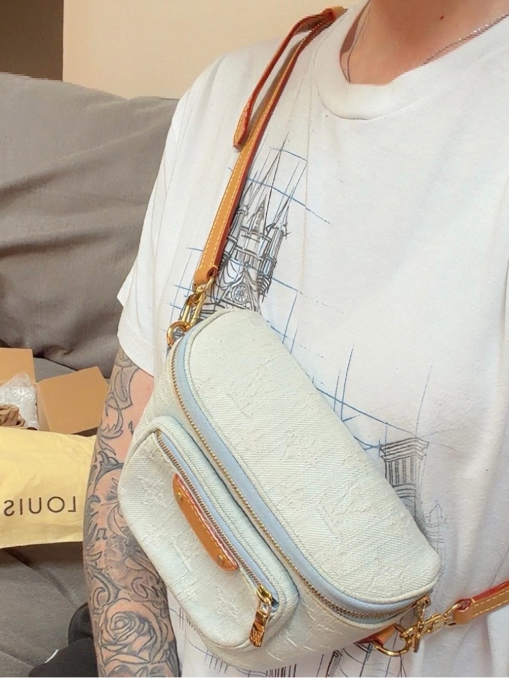 Louis Vuitton denim mini bumbag